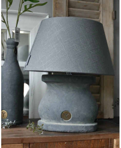 Ovale Lampenvoet Van Aardewerk In Majestic Grijs, Brynxz - Afbeelding 6