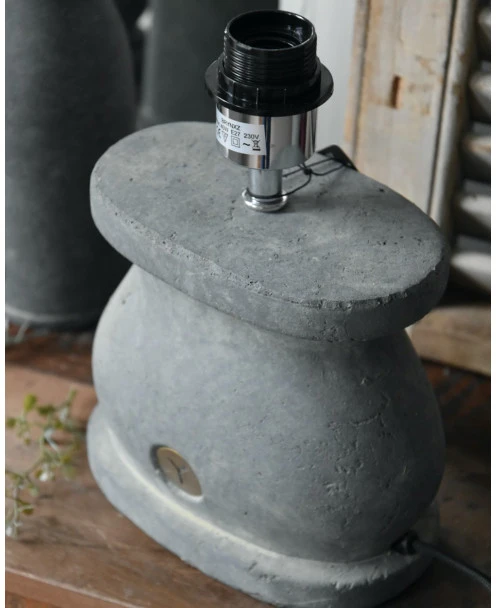 Ovale Lampenvoet Van Aardewerk In Majestic Grijs, Brynxz