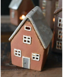 Pastel Perzik Kleurig Theelicht Huisje Nyhavn, IB Laursen