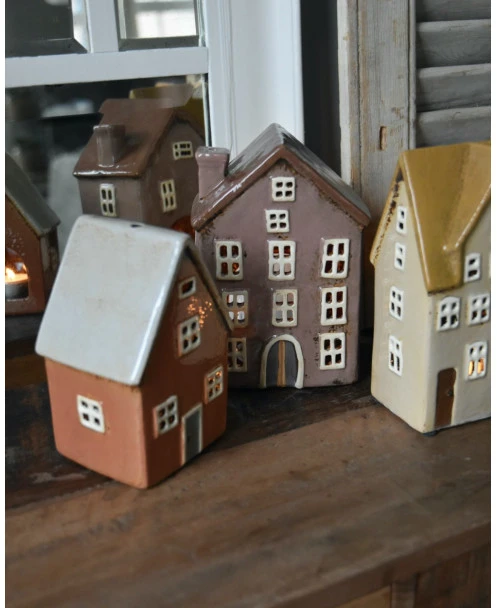 Pastel Perzik Kleurig Theelicht Huisje Nyhavn, IB Laursen - Afbeelding 6