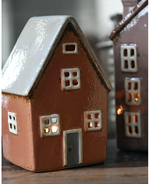 Pastel Perzik Kleurig Theelicht Huisje Nyhavn, IB Laursen - Afbeelding 7