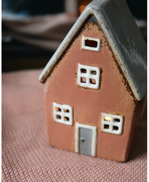 Pastel Perzik Kleurig Theelicht Huisje Nyhavn, IB Laursen - Afbeelding 8