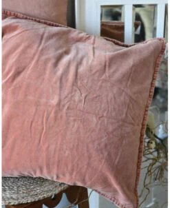 Pastel Roze Velours Kussenhoes 'Tuscany', IB Laursen