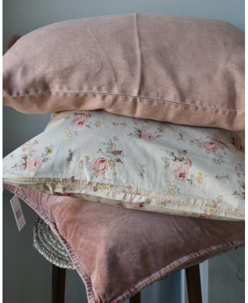 Pastel Roze Velours Kussenhoes 'Tuscany', IB Laursen - Afbeelding 2