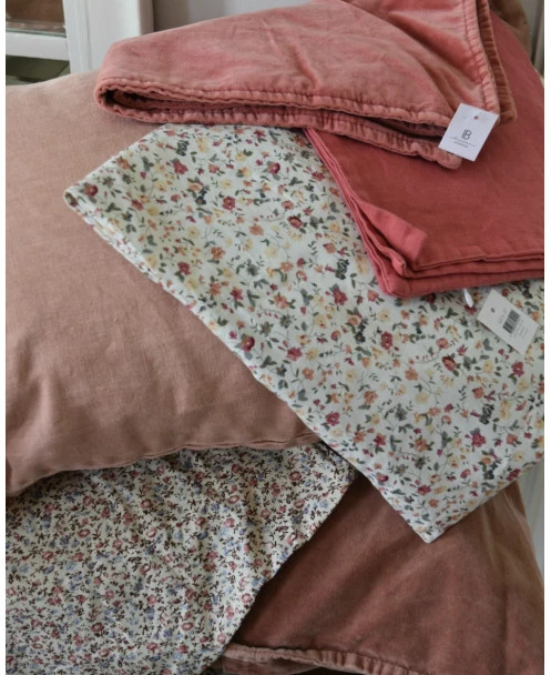 Pastel Roze Velours Kussenhoes 'Tuscany', IB Laursen - Afbeelding 8