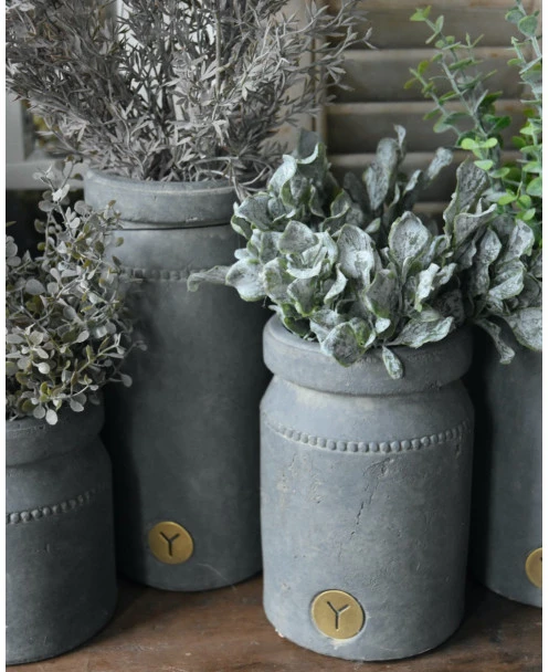 Pot Aardewerk Majestic Grijs Met Sierrandje En Kraag XL, Brynxz - Afbeelding 2