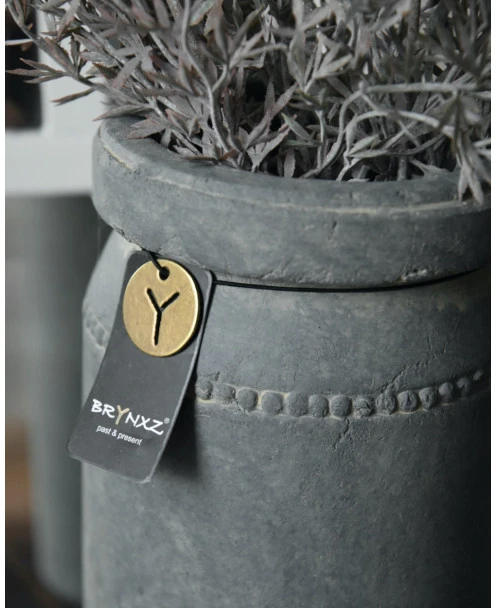 Pot Aardewerk Majestic Grijs Met Sierrandje En Kraag XL, Brynxz - Afbeelding 3