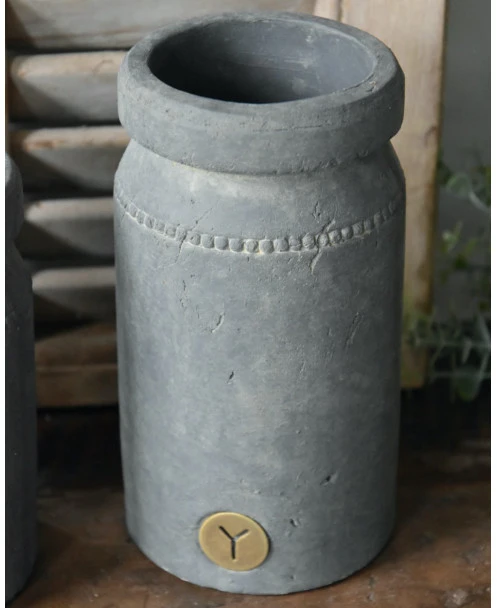 Pot Aardewerk Majestic Grijs Met Sierrandje En Kraag XL, Brynxz - Afbeelding 4