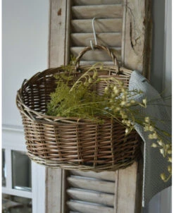 Rieten 'wand' Mand Ovaal Met Asymmetrische Opening, IB Laursen