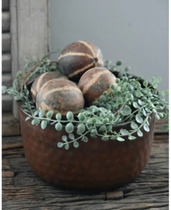 Rond Metalen Schaal Met 'bobbel' Structuur, Klein