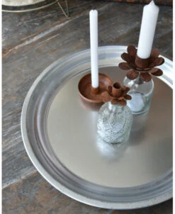 Ronde Schaal Zilver Zink Per 3 Stuks