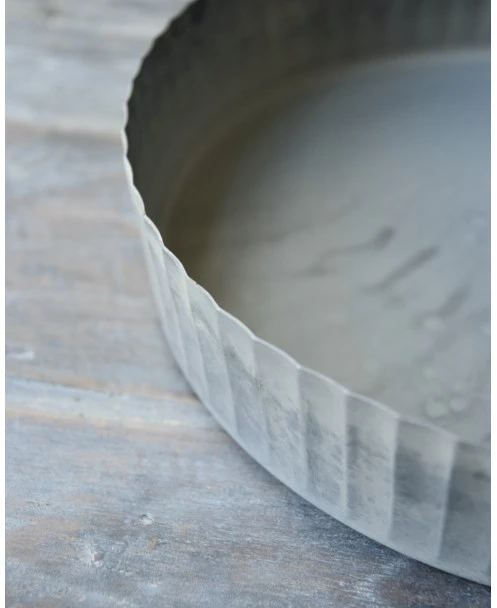 Ronde Zinken Schaal Met Hoge Schulp Rand, IB Laursen - Afbeelding 6