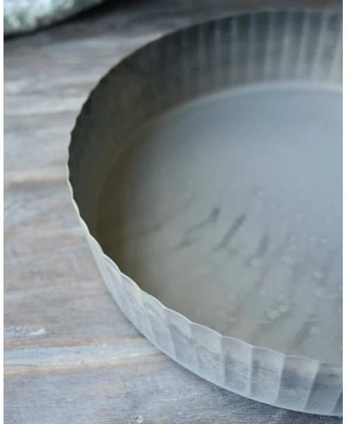 Ronde Zinken Schaal Met Hoge Schulp Rand, IB Laursen - Afbeelding 7