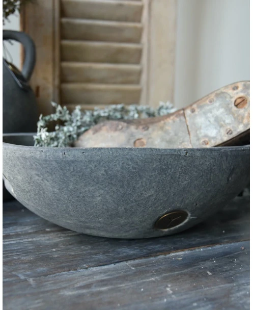 Set Ovale Handgemaakte Schalen Majestic Grijs, Brynxz - Afbeelding 5