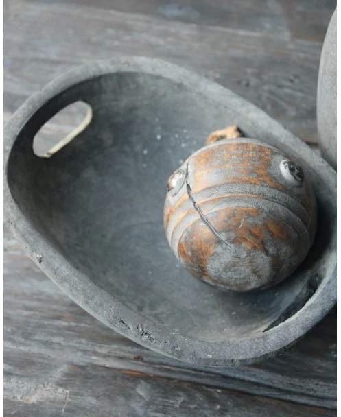 Set Ovale Handgemaakte Schalen Majestic Grijs, Brynxz - Afbeelding 6