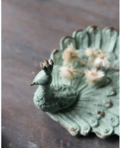 Sierlijk Pauw Schaaltje In Antiek Turkoois