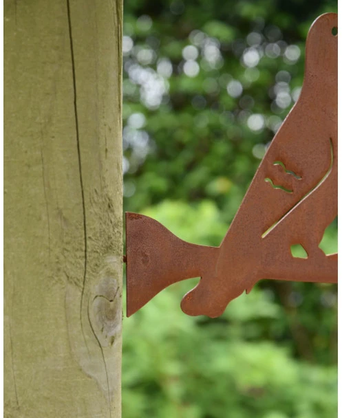 Tortelduiven Op Tak Metalen Tuin Decoratie - Afbeelding 4
