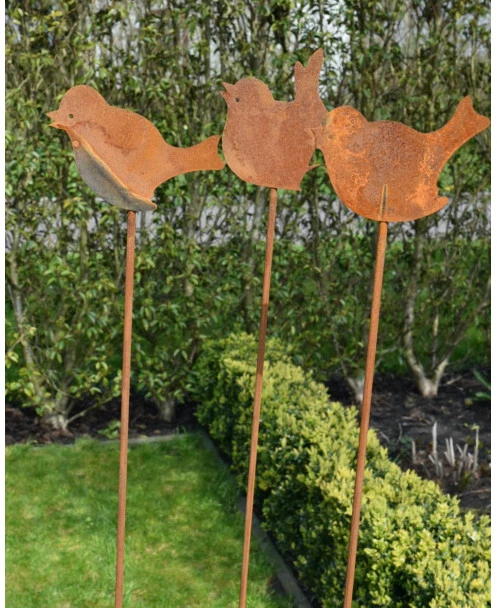 Tuindecoratie Prikkers Ecoroest Set Van 3 Vogeltjes - Afbeelding 7