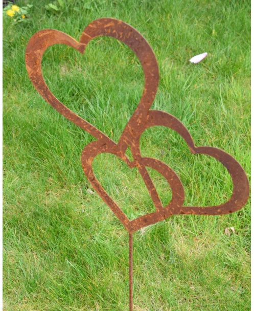 Tuinprikker Met 3 Harten Van Ecoroest - Afbeelding 3