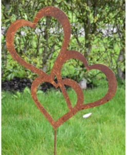 Tuinprikker Met 3 Harten Van Ecoroest