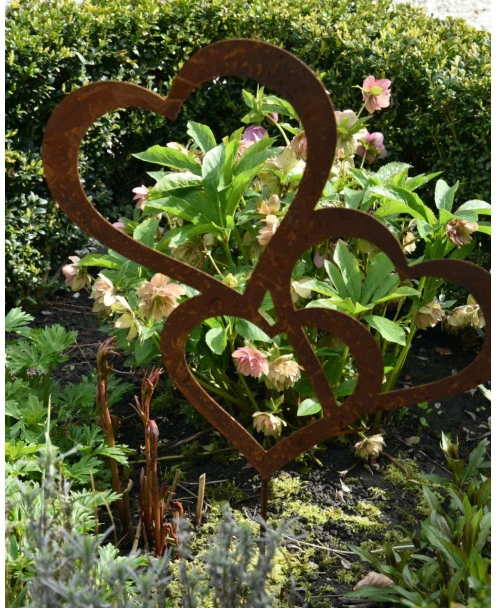 Tuinprikker Met 3 Harten Van Ecoroest - Afbeelding 4