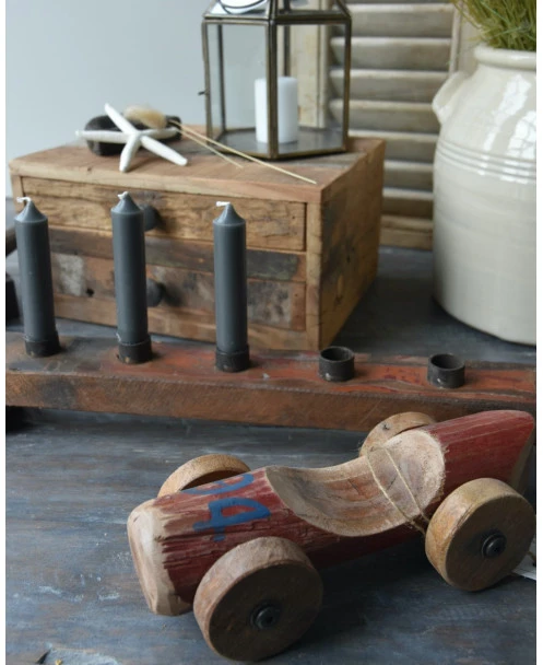 Unieke Rode Auto Van Hout Met Blauw Nr 94, IB Laursen - Afbeelding 4