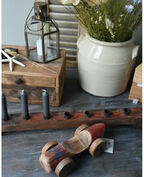 Unieke Rode Auto Van Hout Met Blauw Nr 94, IB Laursen - Afbeelding 6