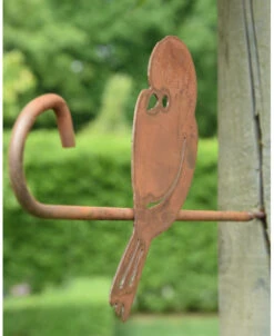 Vogel Voederhaak Van Metaal Met Musje