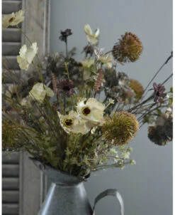 Warm Gemengd Boeket In Taupe, 'zijdebloemen'