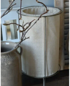 Windlicht Met Dubbel Doek Naturel En Metalen Frame Groot, IB Laursen