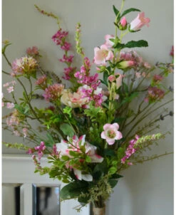 Zijde Plukboeket Van Roze Bloemen