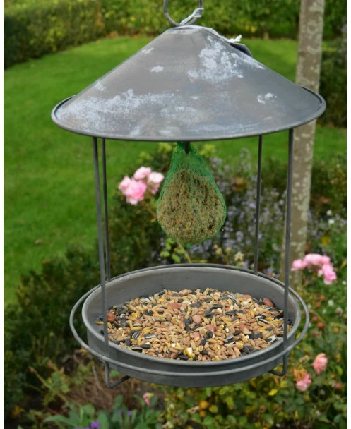 Zink Vogel Voederhuisje Rond