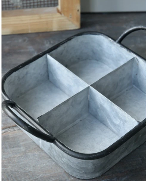 Zinken Vakkenbak Met Zwarte Accenten, IB Laursen - Afbeelding 2