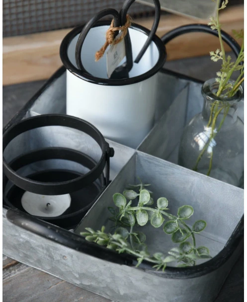 Zinken Vakkenbak Met Zwarte Accenten, IB Laursen - Afbeelding 4