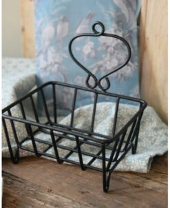 Zwart Metalen Zeep Keuken Mandje