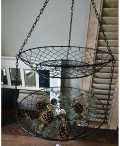 Zwarte Draadmand Etagère Hangend, IB Laursen